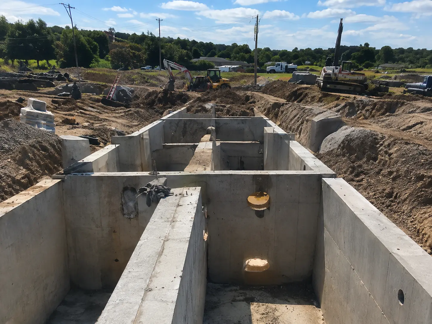 Civil engineering and concrete foundation construction works in Oxford